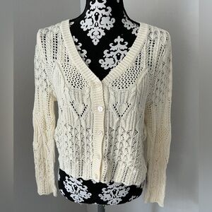 Altar'd State Cream Knit Cardigan